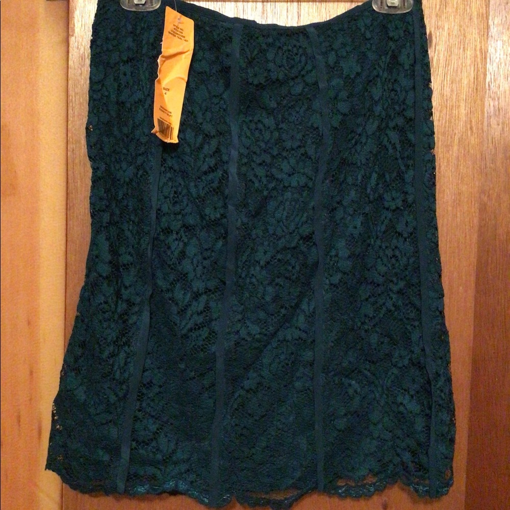 Winter Teal Women’s Lace skirt NWT